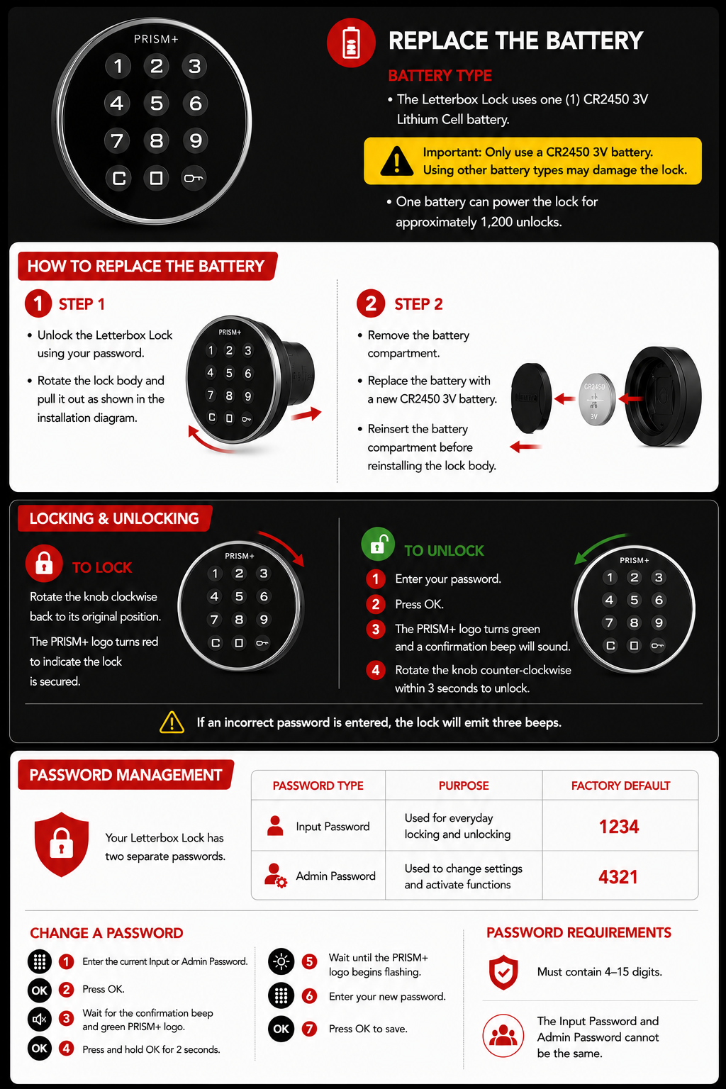 Letterbox lock guide
