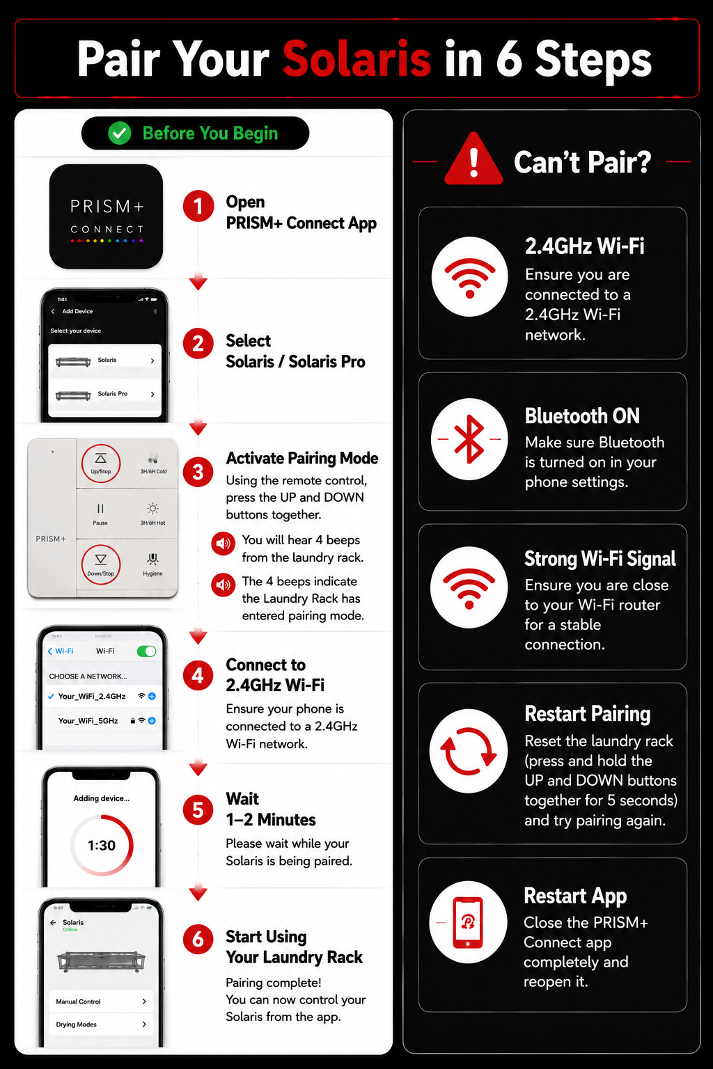 Laundry app pairing