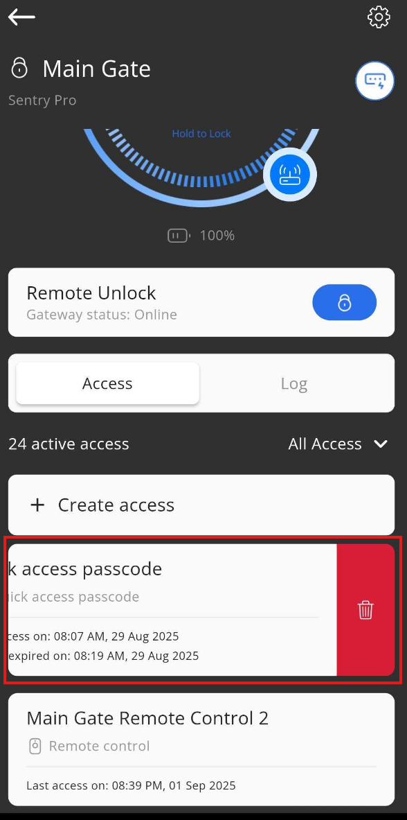 door lock delete page part 2