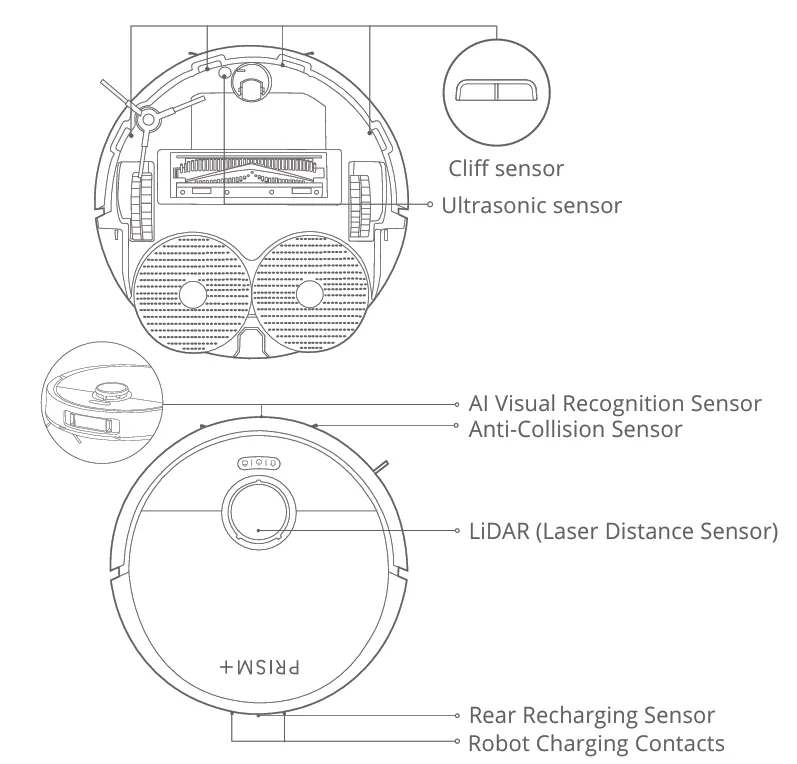 Robo vac sensor cleaning
