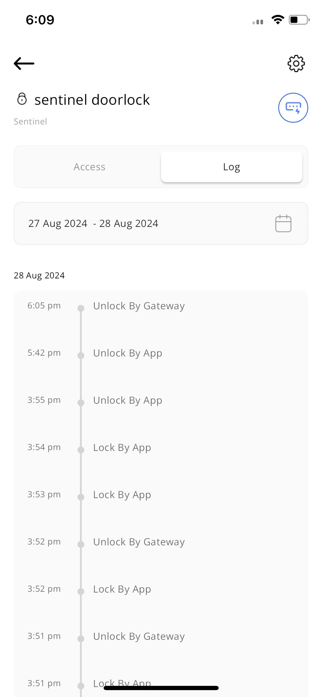 Door lock logs