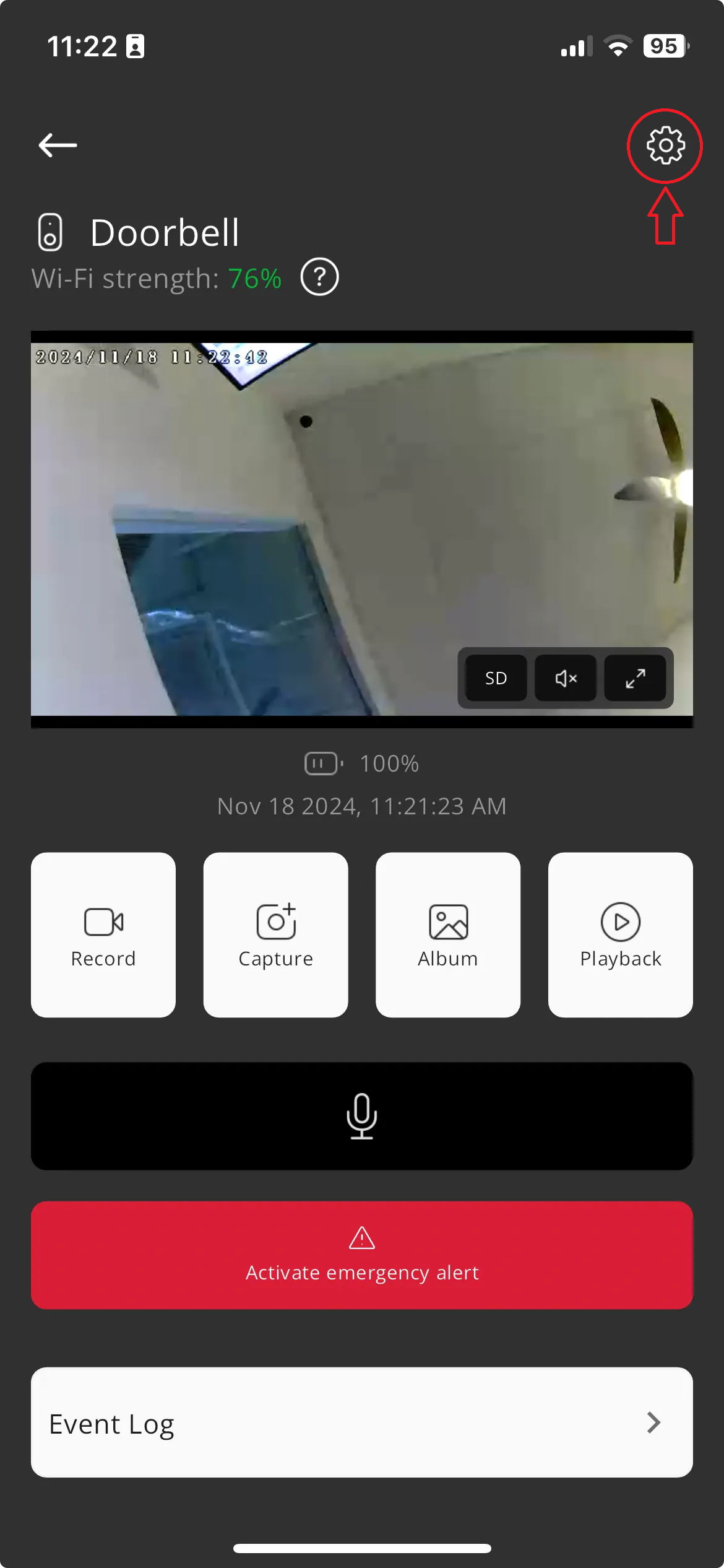 Doorbell settings 2
